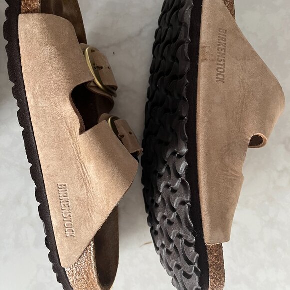 Birkenstock Arizone Suede Leather - Sandcastle - Size 38 - U.S. Women's 7 - 7.5 - Picture 2 of 5